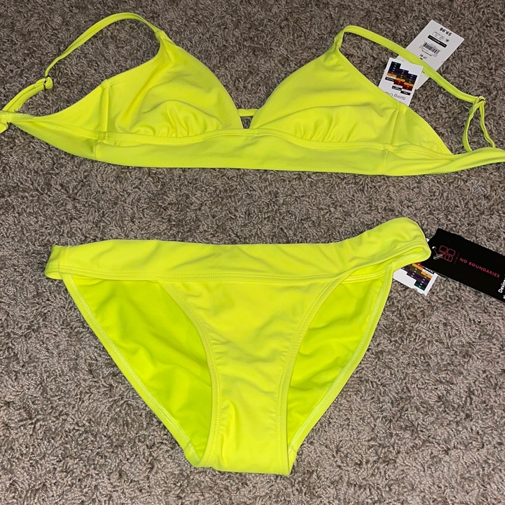 Brand new neon yellow bikini